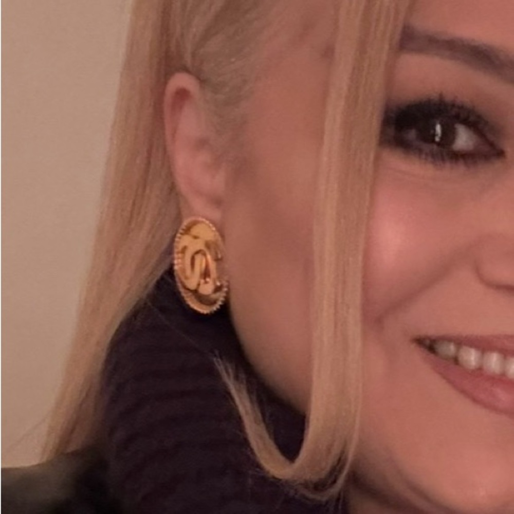 CHANEL Gold Logo Earrings - Picture 11 of 11